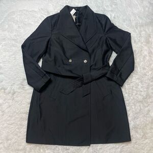 New with Tags Reitmans Trench Coat Black Womens Size XL Water Repellant